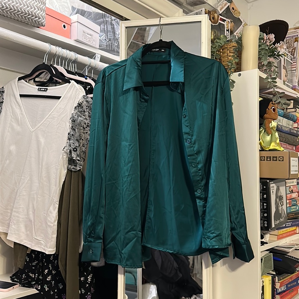 Satin Button-down blouse